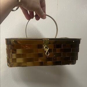 Vintage Dorset Fifth Avenue Gold Woven Clutch